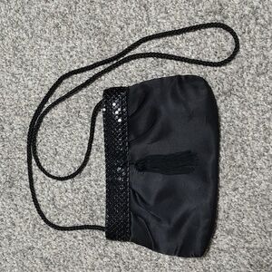 Black Sequin Evening Bag
